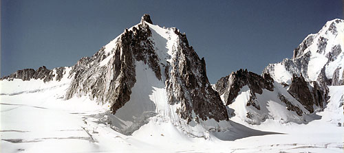 The North Face of Tour Ronde offers steep climbing on mixed rock, snow, and ice.